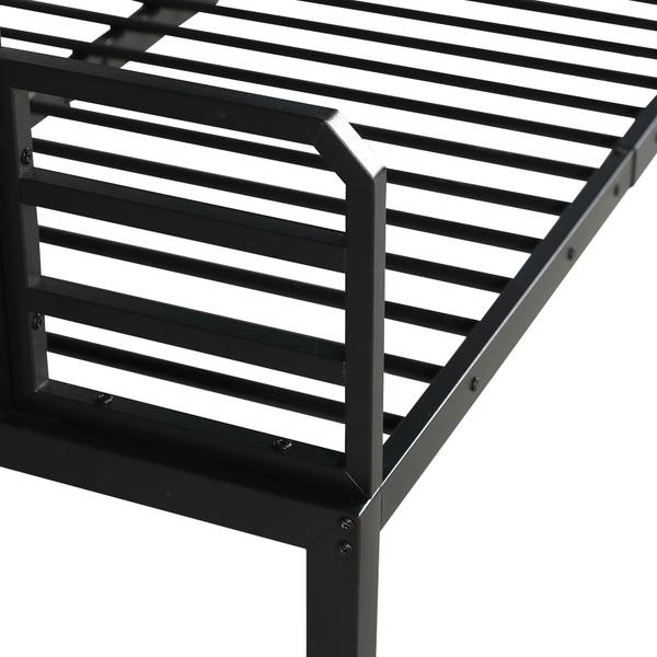 Lit superposé EveMetal Ⅰ Noir - Bois manufacturé - Métal - 124 x 160 x 257 cm
