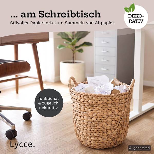Wäschekorb Sun Beige - Naturfaser - 35 x 35 x 35 cm