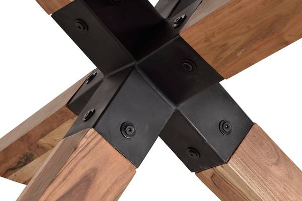 Esstisch 1150 Braun - Massivholz - 120 x 76 x 120 cm