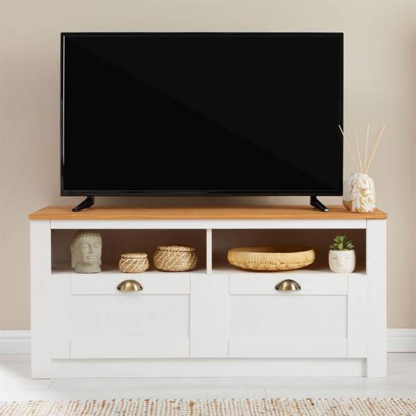 Meuble TV BOLTON Marron - Pin - 110 x 50 x 40 cm
