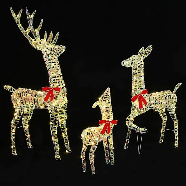 Rentiere Familie 42019050 3er Set Gelb - Kunststoff - 26 x 127 x 67 cm