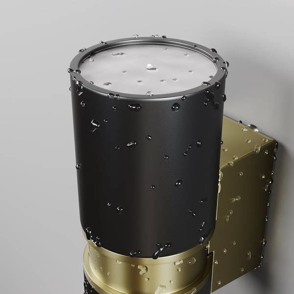 Wandleuchte Bowery Schwarz - Aluminium - 10 x 18 x 7 cm
