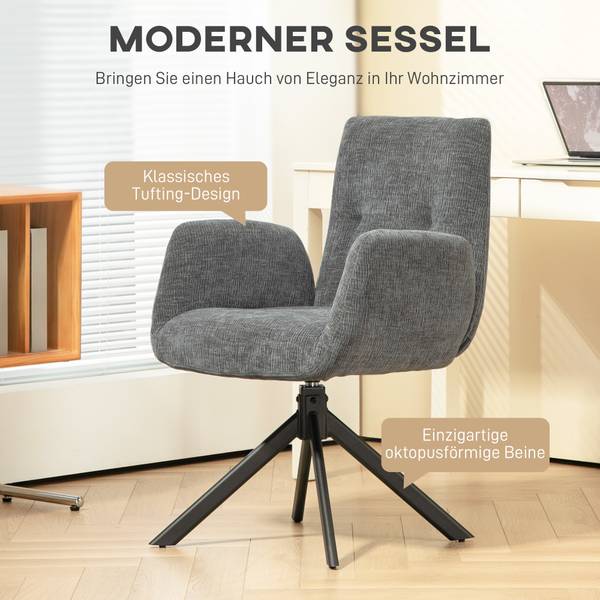 Sessel 83B-177V00CG Dunkelgrau