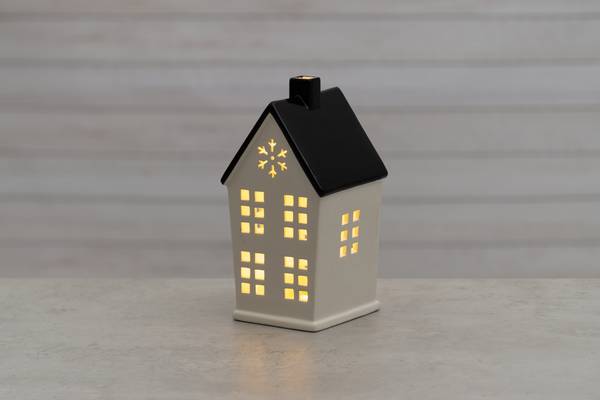 Laterne LED 98999 Weiß - Keramik - 13 x 26 x 13 cm