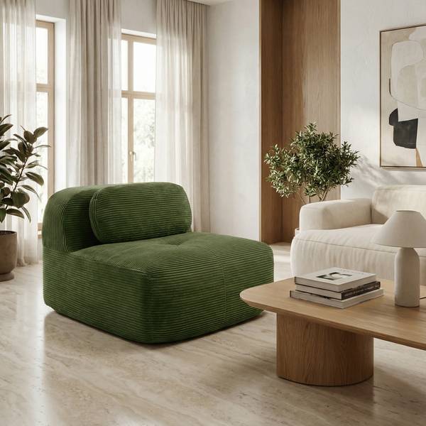 1-Sitzer-Sofa Shalefault Grün