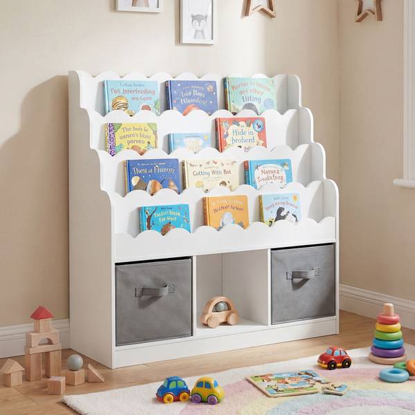 Kinderregal FB32634IT Weiß - Holzwerkstoff - 30 x 92 x 90 cm
