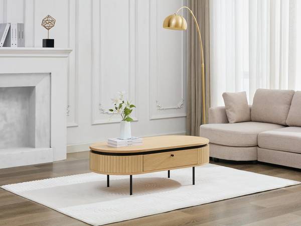 Table basse CARDIONA Noir - Métal - 60 x 40 x 120 cm