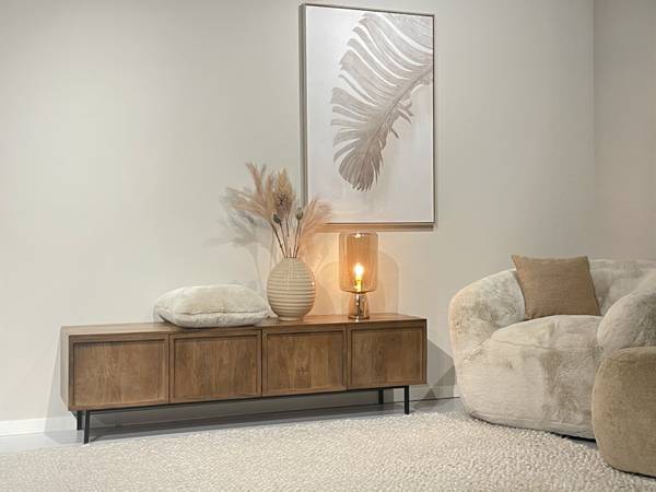 Sideboard Elan Braun - Holz teilmassiv - 180 x 50 x 40 cm