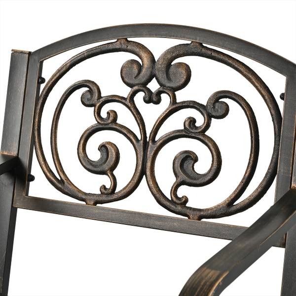 Chaise de jardin vintage en métal Noir - Doré