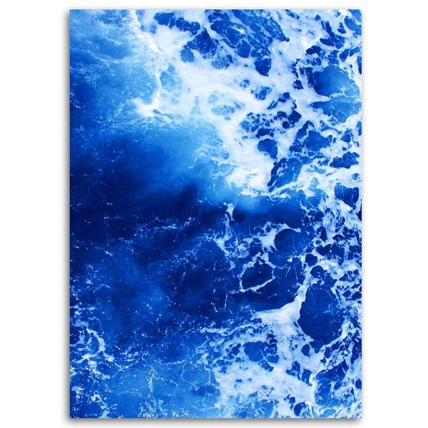 Wandbild wellen aquarell 40 x 60 cm