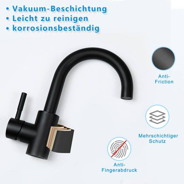 Küchenarmatur Voreni Schwarz
