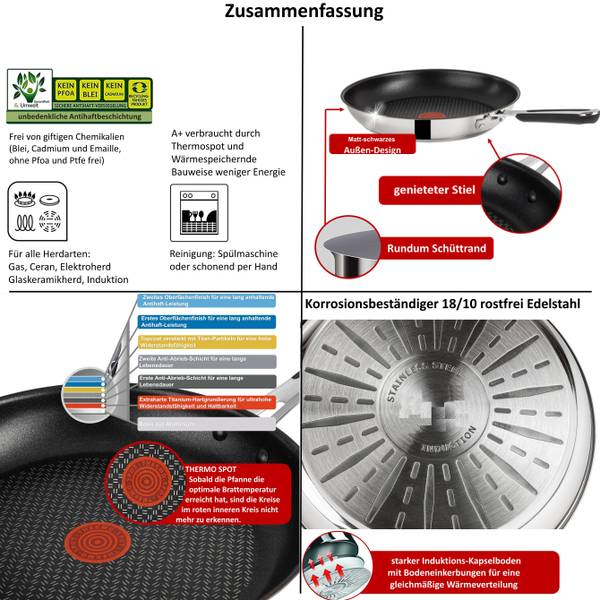 Pfannenset J90929 4-tlg Schwarz - Metall