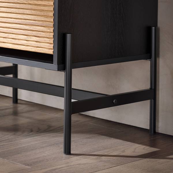 Schoenenkast HFSR03-SCH zwart - bruin - plaatmateriaal op houtbasis - metaal - 64 x 115 x 40 cm