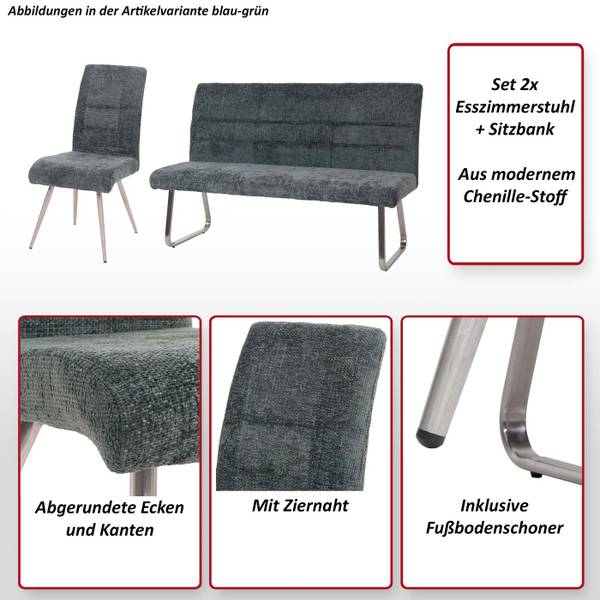 Esszimmer-Set G55 (3-teilig) Blau