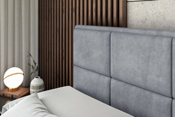 Boxspringbett NOVA-Z KING Grau - Breite: 120 cm