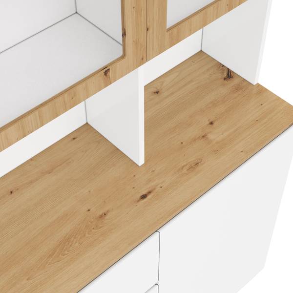 Vitrineschrank FLARECLARITY Braun - Holzwerkstoff - 120 x 200 x 40 cm