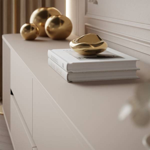 Kommode MIRAGE Beige - Gold - Holzwerkstoff - 180 x 73 x 40 cm