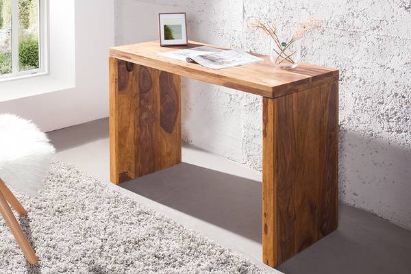 Konsolentisch MAKASSAR Braun - Mango - Sheesham - 100 x 75 x 40 cm