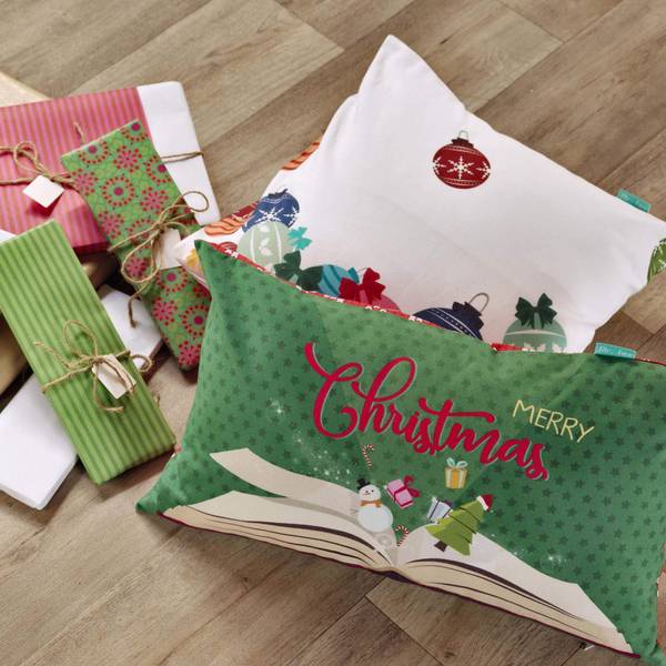 Kissenbezug Merry christmas Textil - 50 x 1 x 30 cm