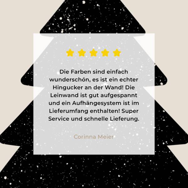 LEINWANDBILD Weihnachtsbaum Schwarz - Baumwollstoff - 30 x 40 x 2 cm