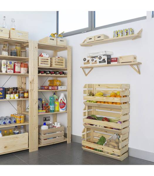 Stapelbares Kisten-Regal Braun - Kiefer - 29 x 36 x 60 cm