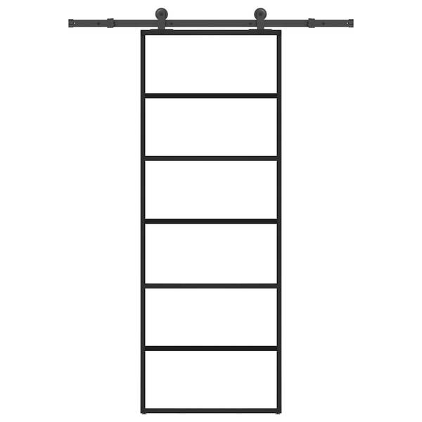 Schiebetür 3045054-4 Schwarz - Aluminium - 76 x 205 x 1 cm