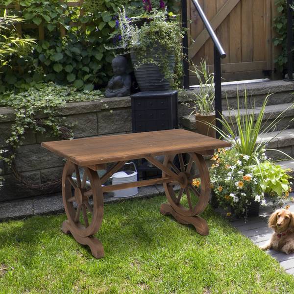 Gartentisch 84B-361 Braun - Massivholz - 60 x 65 x 110 cm
