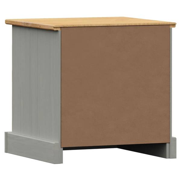 Nachttisch M639578 Grau - Massivholz - 35 x 42 x 42 cm