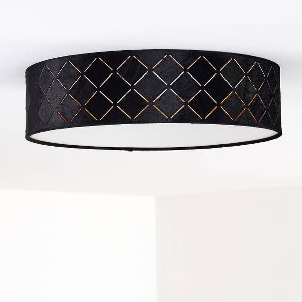 Deckenleuchte Aggius Schwarz - Gold - Metall - 11 x 10 x 39 cm