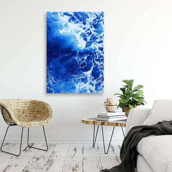Wandbild wellen aquarell 40 x 60 cm