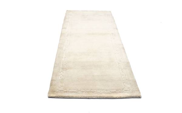 Handgeknüpft Wollteppich Beige - Wolle - 74 x 2 x 195 cm