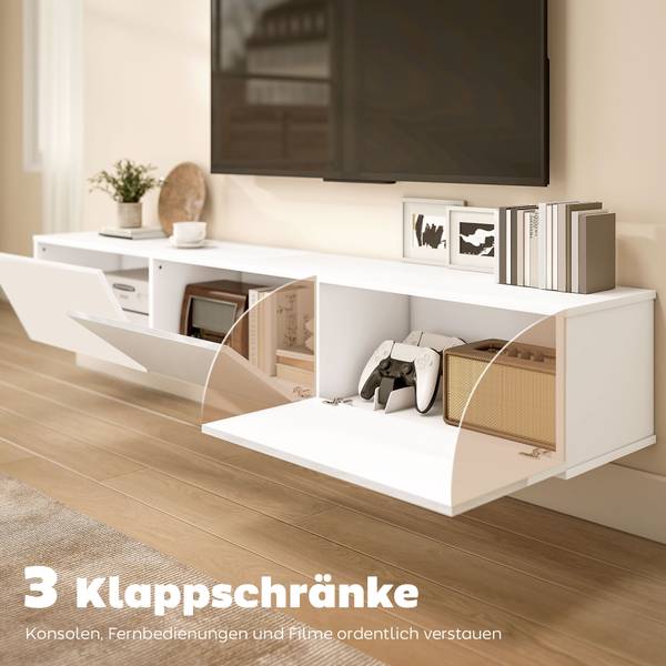 TV Schrank 83B-592V90WT Weiß - Holzwerkstoff - 32 x 30 x 180 cm