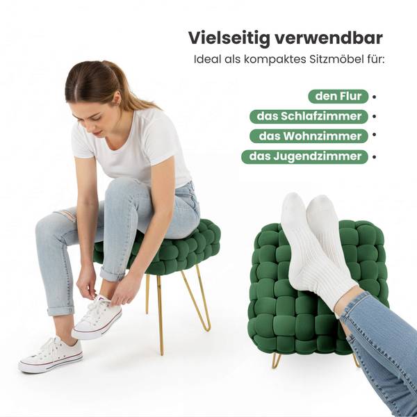 Polsterhocker DOTTY Grün