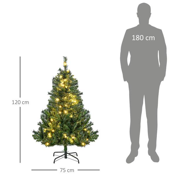 Künstlicher Weihnachtsbaum 830-185V01 Grün - Kunststoff - 75 x 120 x 75 cm