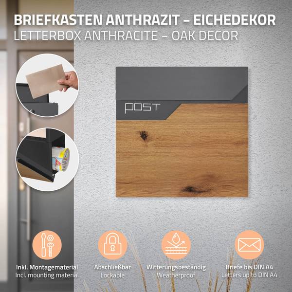 Standbriefkasten ELY-D 18 x 120 x 43 cm