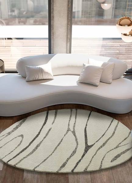 Hochflorteppich NIAMEY Weiß - Polypropylen - 194 x 2 x 290 cm