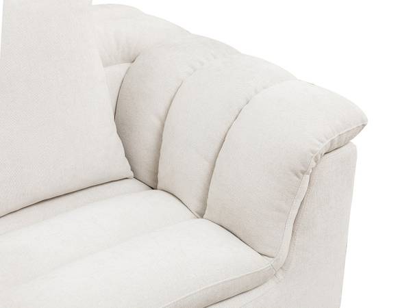 Sessel mit gerader Rückenlehne CAZOCHA Weiß - Textil - 115 x 68 x 101 cm