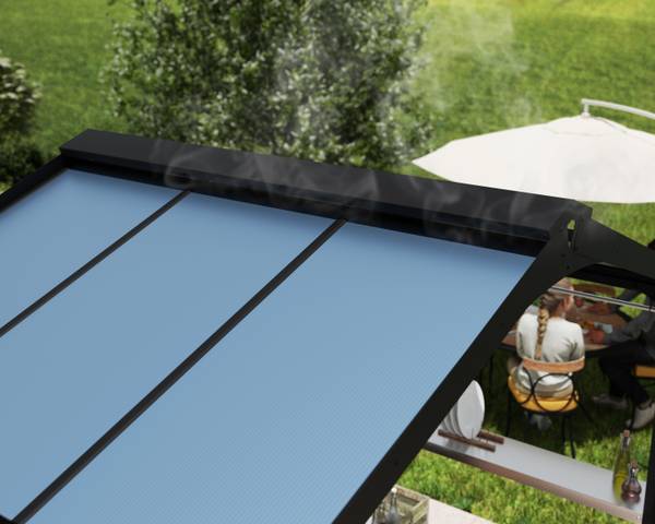 Pavillon Austin Schwarz - Metall - 285 x 250 x 181 cm