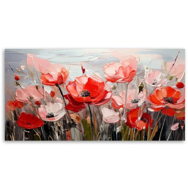 Canvas schilderij Bloemen 120 x 60 cm