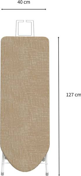 Strijkplank Ballade wit - roestvrij staal - 40 x 7-88 x 126 cm