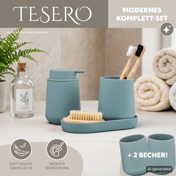 Badaccessoires Tesero 5er Set Hellblau