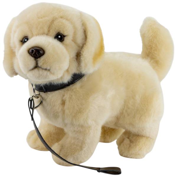 Kuscheltier Golden Retriever mit Leine Beige - Kunstfell - 10 x 22 x 24 cm