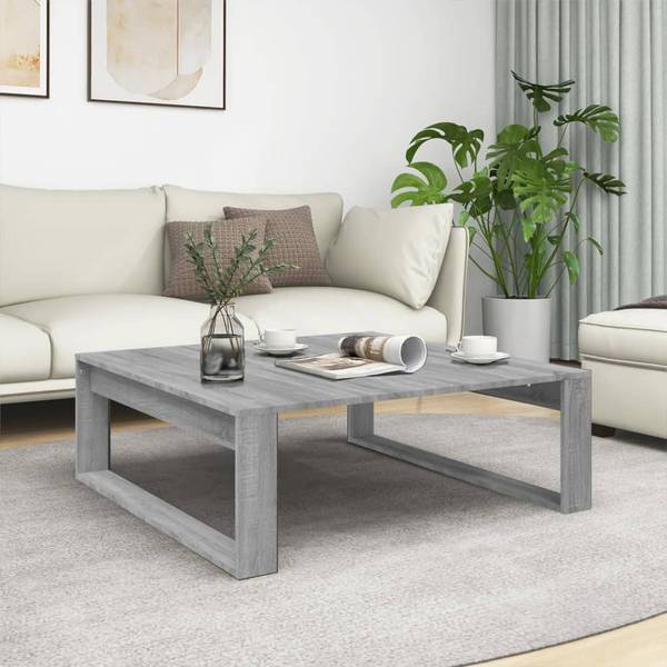 Couchtisch DE715 Grau - Holzwerkstoff - 100 x 35 x 100 cm