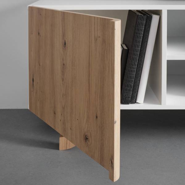 TV-Element VIRA Braun - Weiß - Holz teilmassiv - 172 x 50 x 43 cm