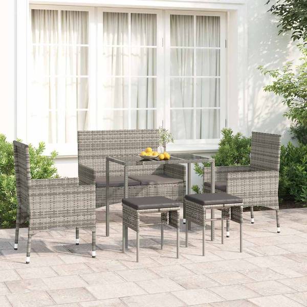 Loungeset 3029019 set van 6 grijs