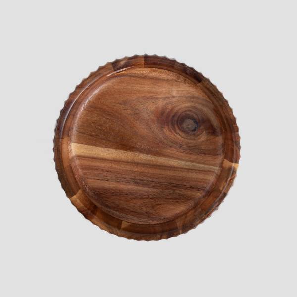 Schale RILLET Beige - Holz teilmassiv - 19 x 6 x 19 cm