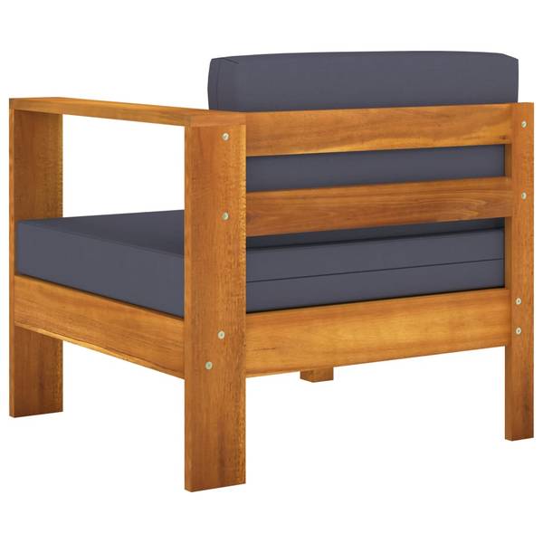 Garten-Lounge-Set 3006534-4 (7-teilig) Grau - Akazie - 60 x 25 x 100 cm