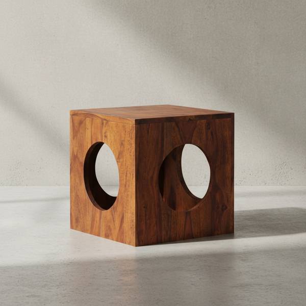 Beistelltisch NAKO Braun - Sheesham - 35 x 35 x 35 cm