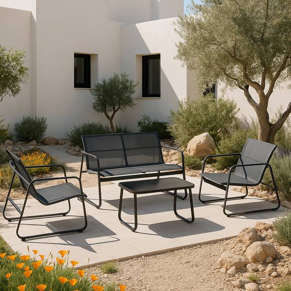 Salon de Jardin Palencia Gris lumineux