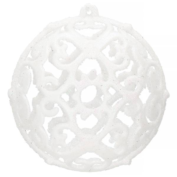Christbaumkugeln 100 Stück Weiß - Kunststoff - 6 x 6 x 6 cm
